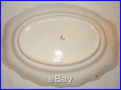 Unusual Antique Faience French Pottery Platter Veuve Perrin