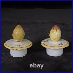 VEUVE PERRIN Assembled Cruet Set French Faience Oil & Vinegar Fitted Tray, c1795