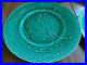 VINTAGE-FOUR-DESSERT-PLATES-FRENCH-FAIENCE-MAJOLICA-GREEN-FRENCH-leaves-01-cy