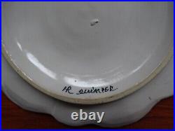 VINTAGE FRENCH PLATE OYSTER FAIENCE HR QUIMPER circa 1900s