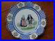 VINTAGE-PLATE-FRENCH-HENRIOT-QUIMPER-COUPLE-BRETON-circa-1930s-diameter-10-01-nnb