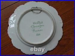 VINTAGE PLATE FRENCH HENRIOT QUIMPER COUPLE BRETON circa 1930s' diameter 10¨