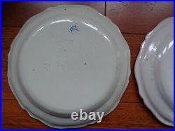 VINTAGE TWO PLATES FRENCH FAIENCE HB QUIMPER BRETON 19th Century