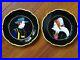 VINTAGE-TWO-PLATES-FRENCH-FAIENCE-HENRIOT-QUIMPER-BLACK-circa-1930s-9-84-01-dy