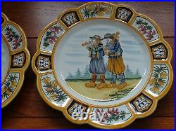 VINTAGE TWO PLATES FRENCH FAIENCE HENRIOT QUIMPER circa 1930s