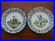 VINTAGE-TWO-PLATES-FRENCH-HENRIOT-HB-QUIMPER-COUPLE-BRETON-D-590-circa-1940s-01-lw