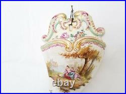 Veuve Perrin Faience Antique French Pottery Wall Pocket Antique French Porcelain