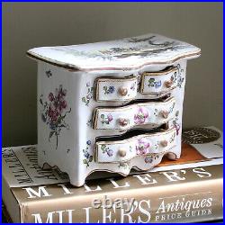 Veuve Perrin French Faience Marseille Miniature Chest Of Drawers Late 18th C
