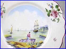 Veuve Perrin Seau a Bouteille France Faience Plate VP French Country Art Pottery