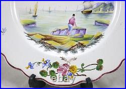 Veuve Perrin Seau a Bouteille France Faience Plate VP French Country Art Pottery
