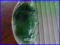 Vintage Asparagus Plate French Faience Majolica Sarreguemines