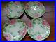 Vintage-Four-Dessert-Plates-French-Faience-Majolica-Roses-01-ceum