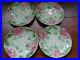 Vintage-Four-Dessert-Plates-French-Faience-Majolica-Roses-01-ecb