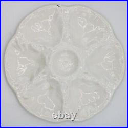 Vintage French Ceramic White Oyster Plate