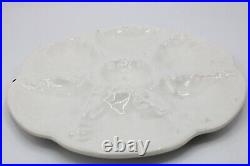 Vintage French Ceramic White Oyster Plate