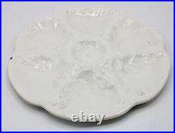 Vintage French Ceramic White Oyster Plate