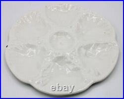 Vintage French Ceramic White Oyster Plate