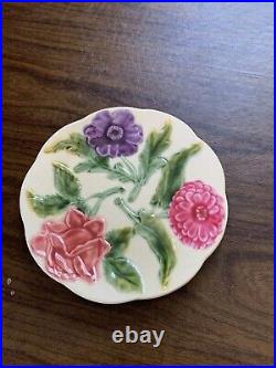 Vintage French Faience Majolica Plate