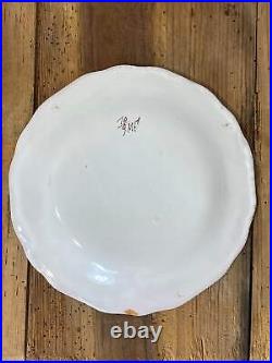 Vintage French Faience Plate Set- Moustiers -hand painted antique pottery