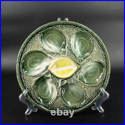 Vintage French Oyster Plate ST CLEMENT Majolica c1950s