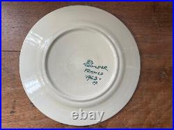 Vintage Henriot Quimper France Faience Pottery Breton Man Woman Plates 8