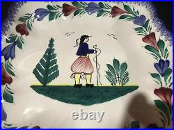 Vintage Henriot Quimper French Faience Style Art Pottery Tray