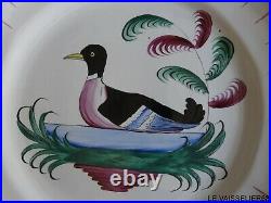 Vintage Plat French Faience Pattern Duck