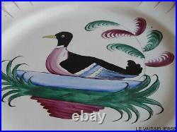 Vintage Plat French Faience Pattern Duck