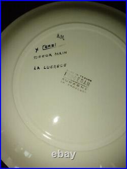 Vintage Proceram Aubagne en Provence Set of 6 fish Plates French Faience