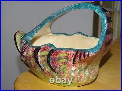 Vintage Sauce Boat French Faience Quimper Fouillen