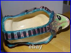 Vintage Sauce Boat French Faience Quimper Fouillen