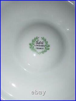 Vintage Set of 6 Oyster plates Limoges GOA French Faience Porcelaine