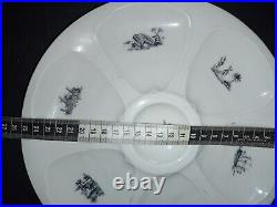 Vintage Set of 6 Oyster plates Limoges GOA French Faience Porcelaine