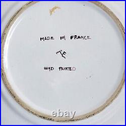 Vintage antique faience pottery General Hoche portrait cabinet plate France