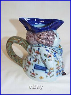 Vintage or antique French Desvres faience Toby Jug