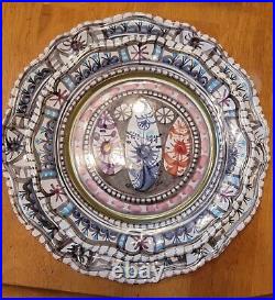 Vtg Keraluc Quimper Plates by Andre L'Helguen, French Faience Hand Painted